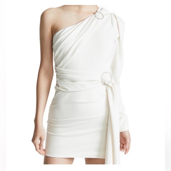 RONNY KOBO  Rema One Shoulder  Dress in Cream Sz L - Picture 1 of 6